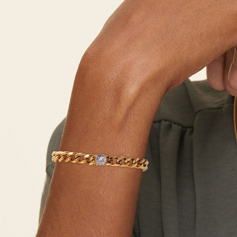 European and American Cross-Border Hot Titanium Steel Bracelet Korean Fashion Versatile Elegant Titanium Steel Non-Fading Bracelet for Women Versatile Jewelry