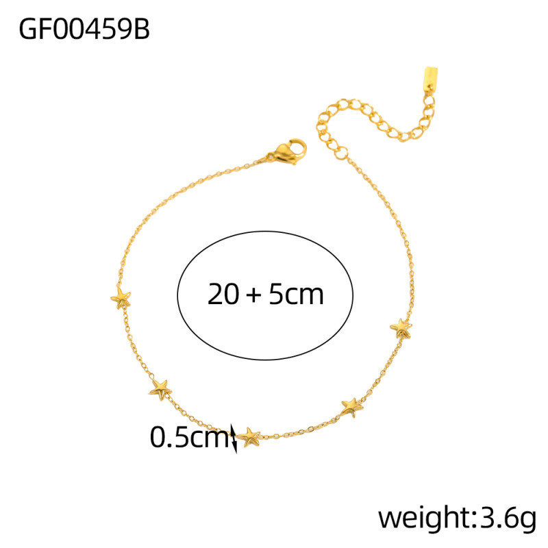 Cross-Border Hot-Selling Fashion Versatile Unique Design Stainless Steel Starfish Shell DIY Accessories Bracelet Necklace Wholesale