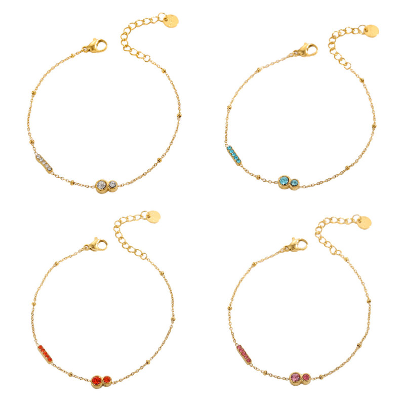 New Fashion Necklace European and American Style Stainless Steel Niche Fashion Necklace Bracelet Set Wholesale