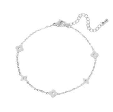 Hot Selling Fashion Versatile Four-Leaf Clover Plum Blossom Star Stainless Steel Vacuum Electroplated Bracelet Daily...