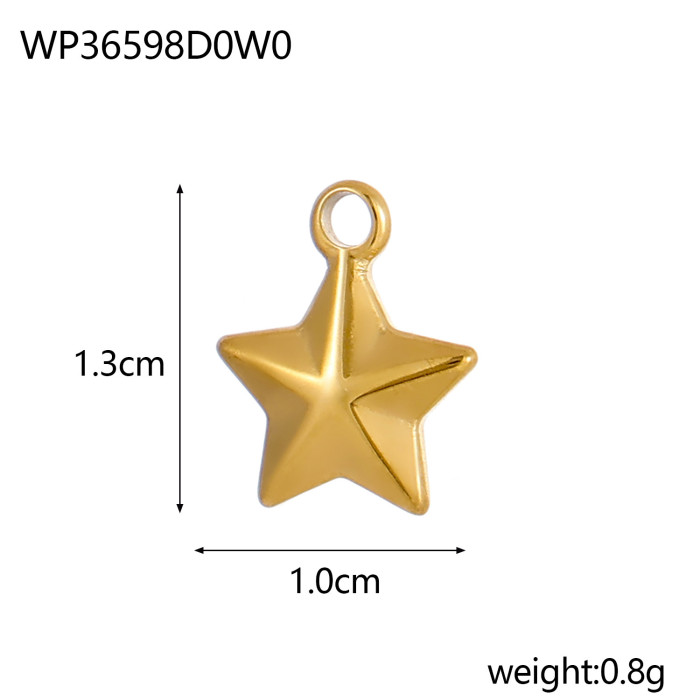 Versatile Small Niche Design Star Pendant Pentagram Stainless Steel Accessories Simple Versatile Chain Jewelry Wholesale