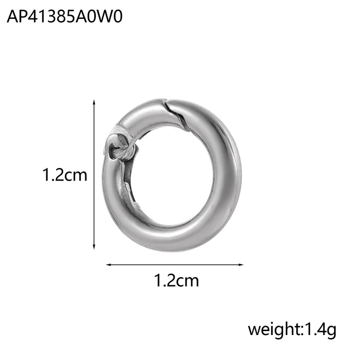 DIY Accessories Oval Spring Ring Spring Buckle Oval Wire Buckle Adjustable Ring Stainless Steel Egg-Shaped Open Ring