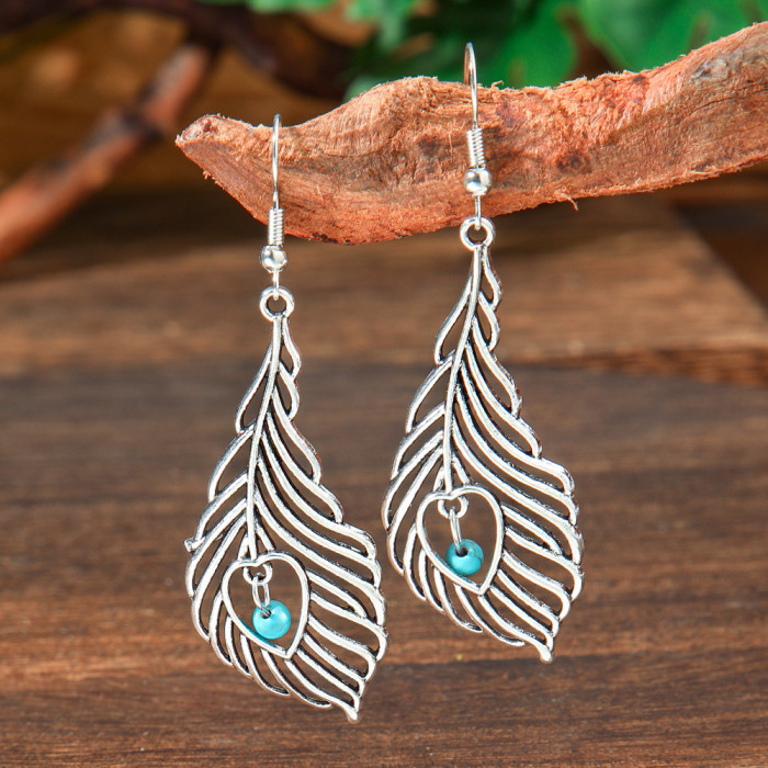 Hot-Selling Turquoise Earring Set Retro Bohemian Style Geometric Tassel Earrings Direct From Manufacturer, Jewelry Sets