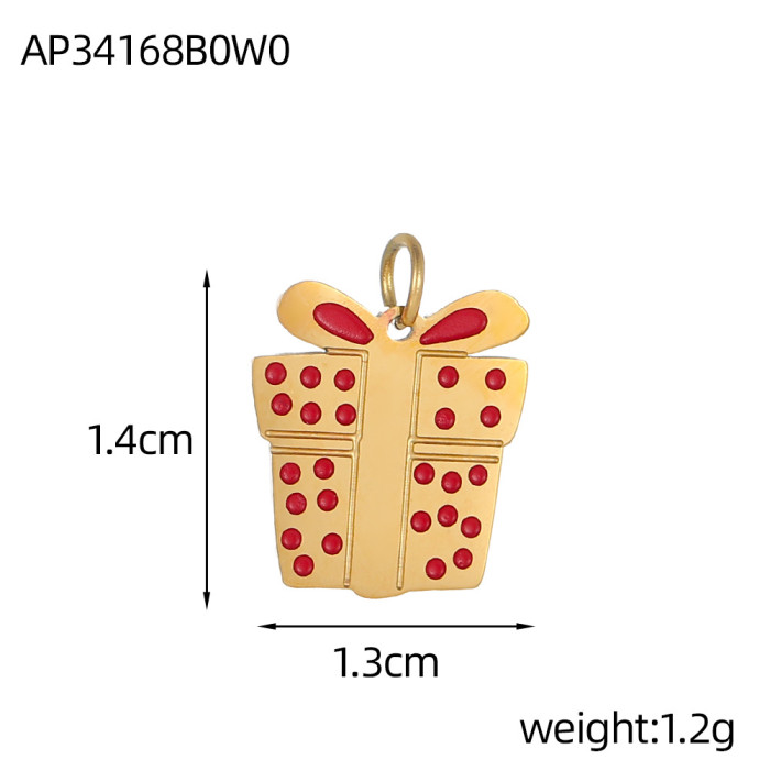 Christmas Pendant Stainless Steel Fashion Accessories Jewelry Niche Simple Christmas Hanging DIY Accessories Wholesal...