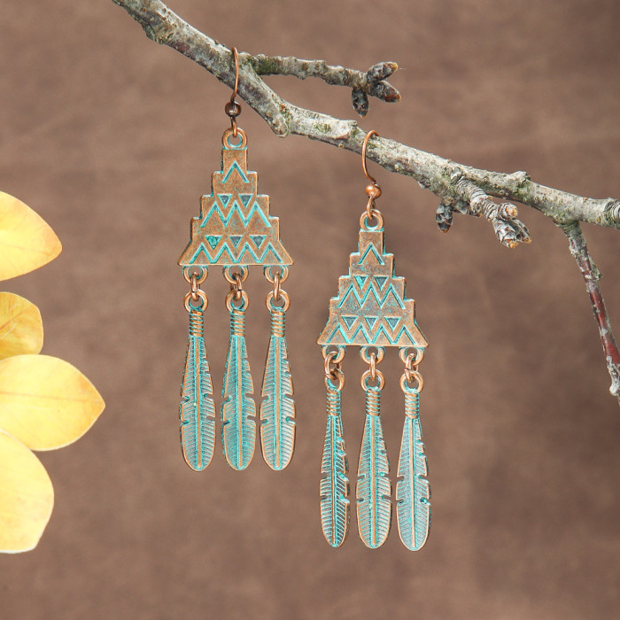 Set Bohemian Vintage Earrings Ethnic Vacation Style Long Tassel Earrings Super Beautiful Jungle Style Drop Earrings,...