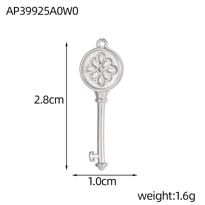 Stainless Steel Heart-Shaped Flower Pendant Personality Simple Fashion Versatile Pendant DIY Bracelet Necklace Access...