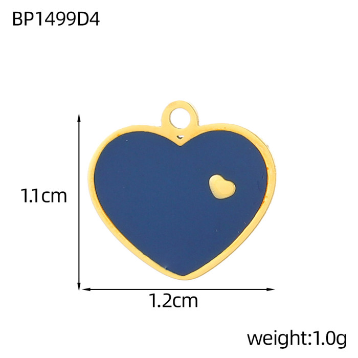 Oil Drop Small Accessories Cute Heart Pendant Colorful Oil Drop Fashion Versatile DIY Small Hanging Accessories Wholesale