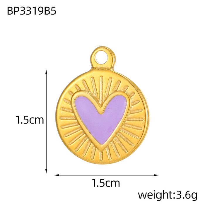 Stainless Steel Oil Drop DIY Jewelry Accessories Small Pepper Apple Heart Pendant Bracelet Necklace Charms Wholesale