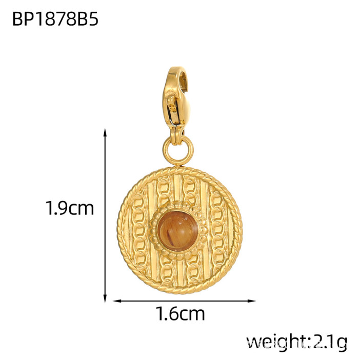 New Stainless Steel Three-Dimensional Horse Eye Demon Eye Irregular Pendant DIY Jewelry Accessories Wholesale, Necklaces