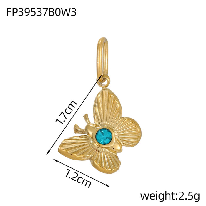 Heart Butterfly Series Pendant DIY Necklace Independent Stand Round Pendant Accessories Jewelry Wholesale