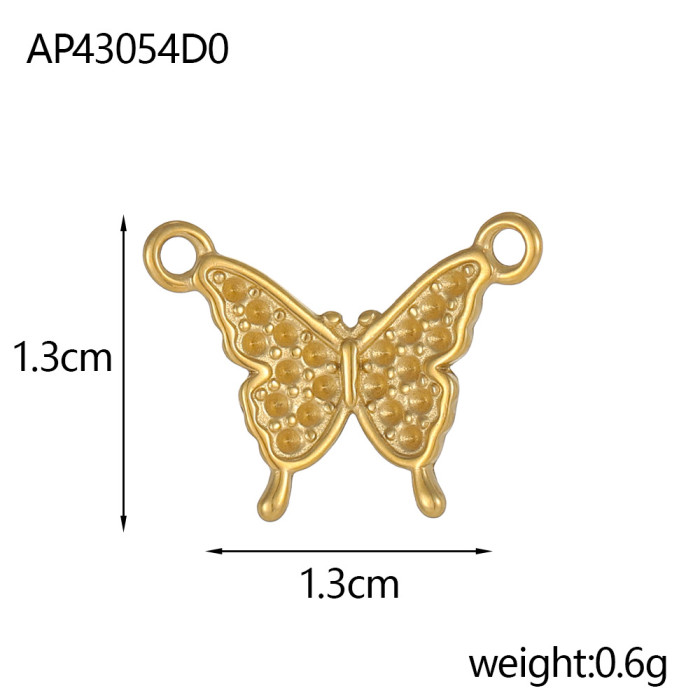 European and American Cross-Border Hot Sale Gold Stainless Steel Colorful Fruit DIY Pendant Jewelry Accessories Wholesale