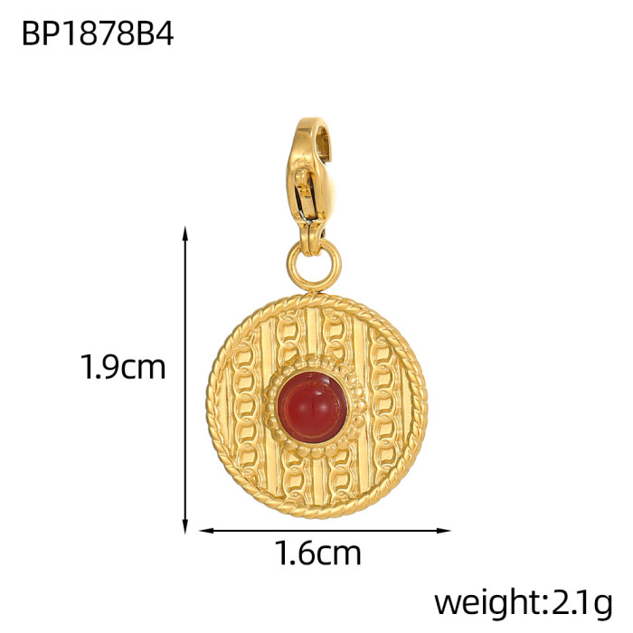 New Stainless Steel Three-Dimensional Horse Eye Demon Eye Irregular Pendant DIY Jewelry Accessories Wholesale, Necklaces