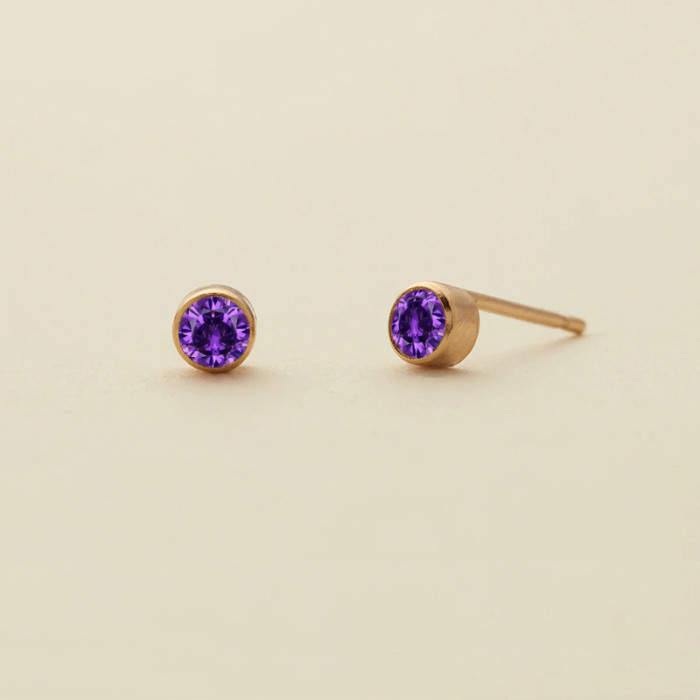 Amazon Fashion Simple Geometric Women's Stainless Steel Multicolor Earrings Jewelry Wholesale Versatile 2025 New Model