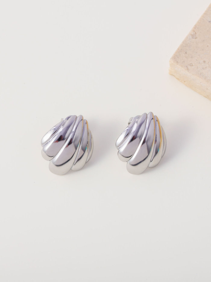 Hot-Selling Fashion Simple Light Luxury Versatile Unique Geometric Design Stainless Steel Women's Earrings Jewelry Wh...