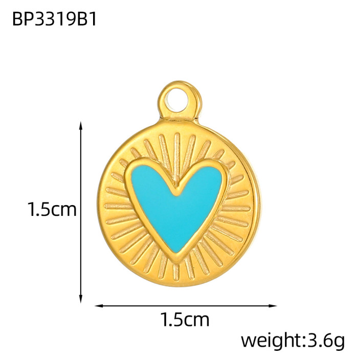 Stainless Steel Oil Drop DIY Jewelry Accessories Small Pepper Apple Heart Pendant Bracelet Necklace Charms Wholesale