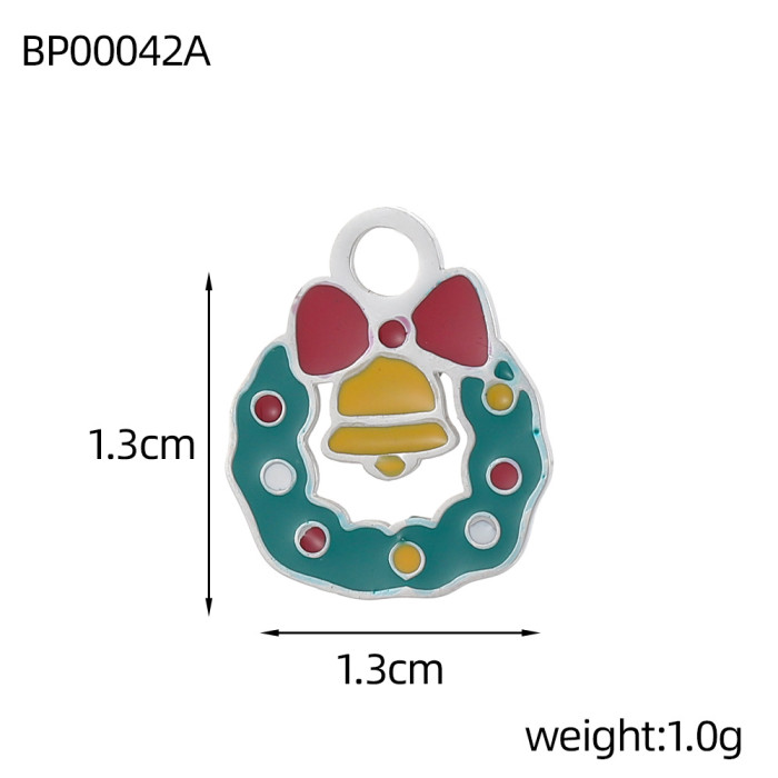 Christmas Pendant Stainless Steel Fashion Accessories Jewelry Niche Simple Christmas Hanging DIY Accessories Wholesal...
