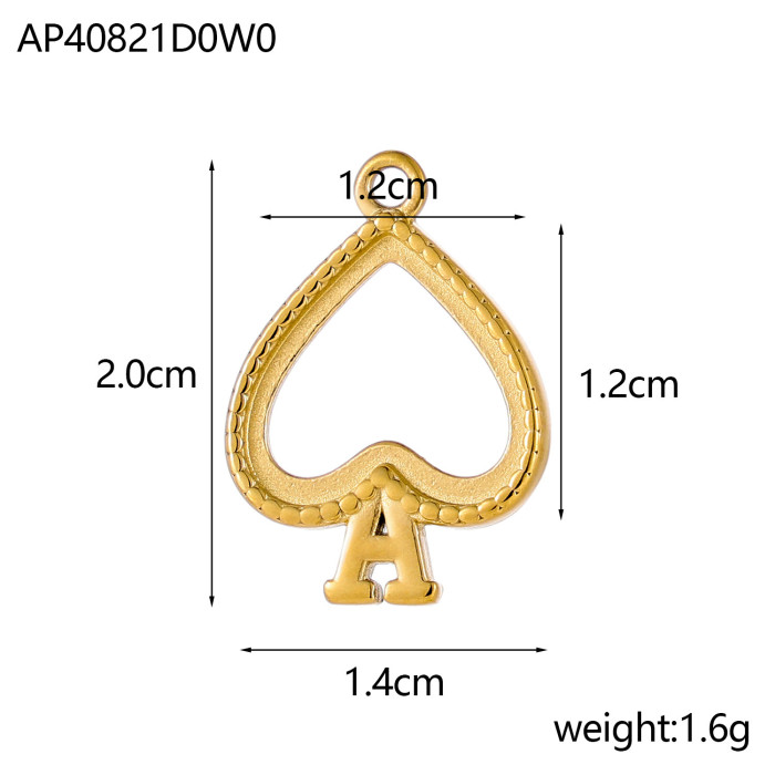 European and American Cross-Border Hot-Selling Heart Stainless Steel Classic Accessories Jewelry DIY Fashion Small Pendant Accessories Wholesale