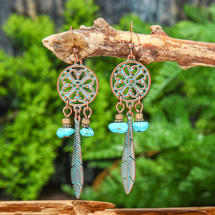 Amazon New Hot Selling Tassel Earrings Bohemian Retro Fashion Ear Accessories Wholesale Export Yiwu Manufacturer