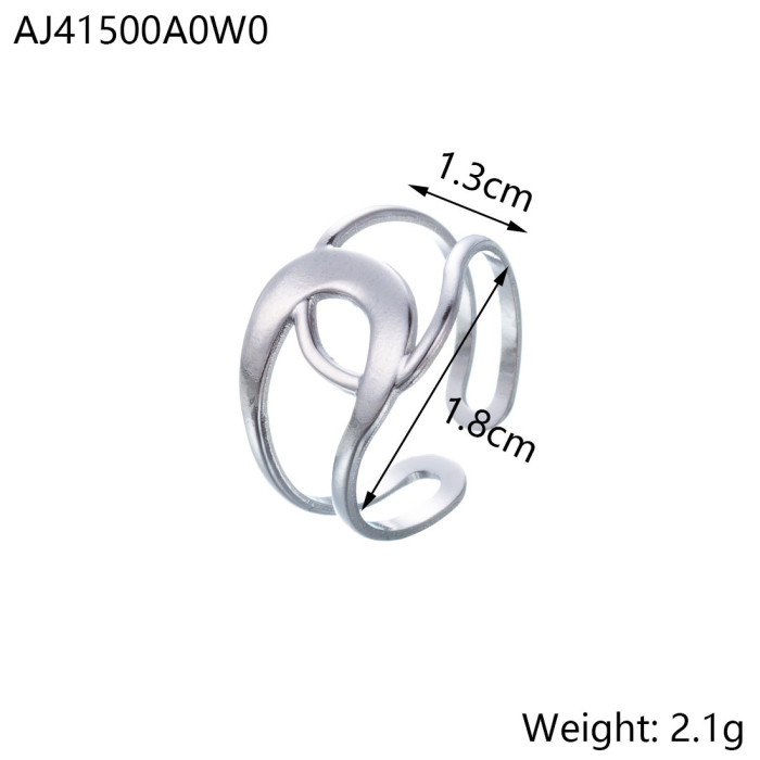 Hot-Selling Geometric Retro High-End Fashion Trend Niche Titanium Steel Stainless Steel Jewelry Wholesale