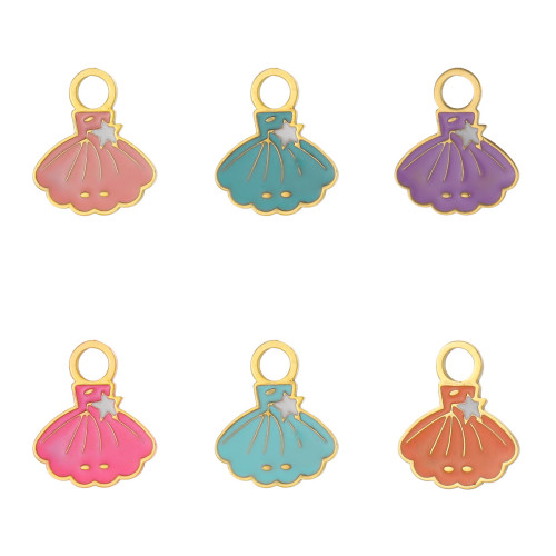 European and American Hot Selling Fashion Simple Light Luxury Stainless Steel Oil Drop Shell Accessories DIY Accessories Jewelry Wholesale