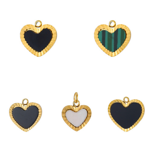 Cross-Border New Zircon Heart Pendant DIY Jewelry Accessories Earrings Bracelet Jewelry Accessories Wholesale
