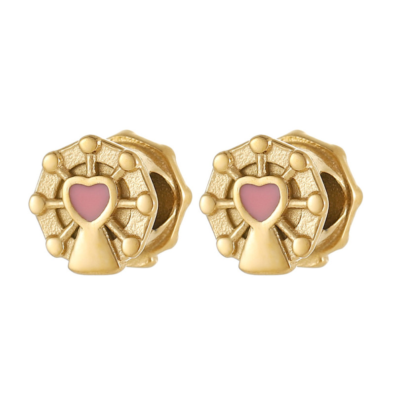 Peace and Joy Lotus Zircon Pendant Umbrella Heart Transfer Spacer Beads Bracelet Accessories Wholesale