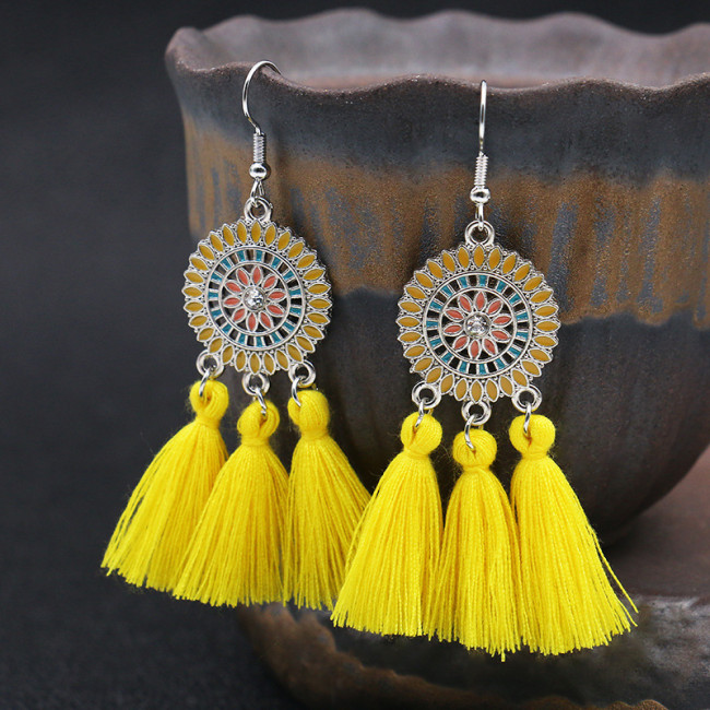 Cross-border Bohemian Fashion Long Tassel Earrings for Women Creative New Style Earrings European and American Accessories Wholesale