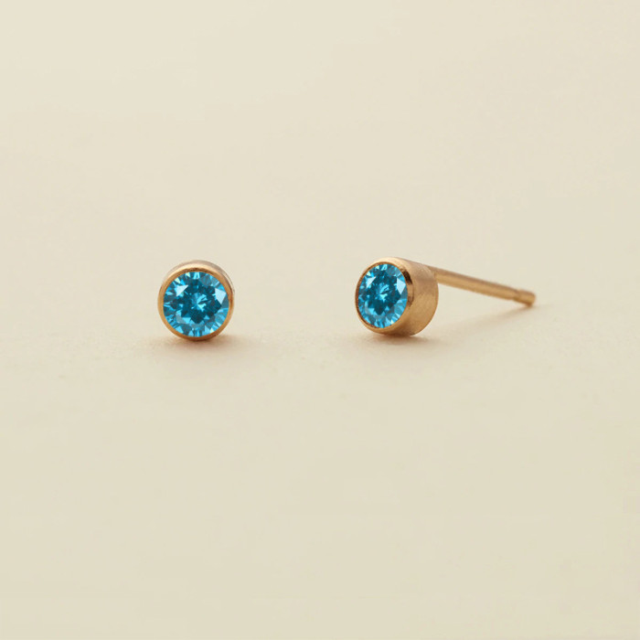 Amazon Fashion Simple Geometric Women's Stainless Steel Multicolor Earrings Jewelry Wholesale Versatile 2025 New Model