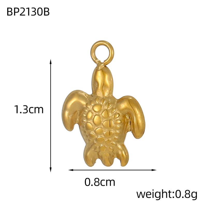 European and American Cross-Border Turtle DIY Pendant Hanging Stainless Steel Electroplated Versatile Necklace Earrings Stainless Steel Jewelry Accessories