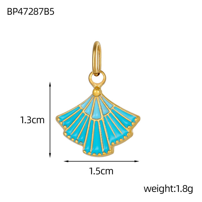 European and American Cross-Border New Stainless Steel Hydraulic Fan DIY Pendant Accessories with Oval Buckle Design Wholesale