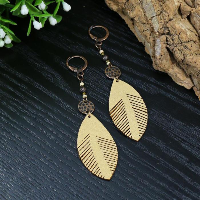 Fashion Round Earrings for Women Ethnic Style Tassel Leather Shell Long Earrings Trendy Manufacturer Wholesale