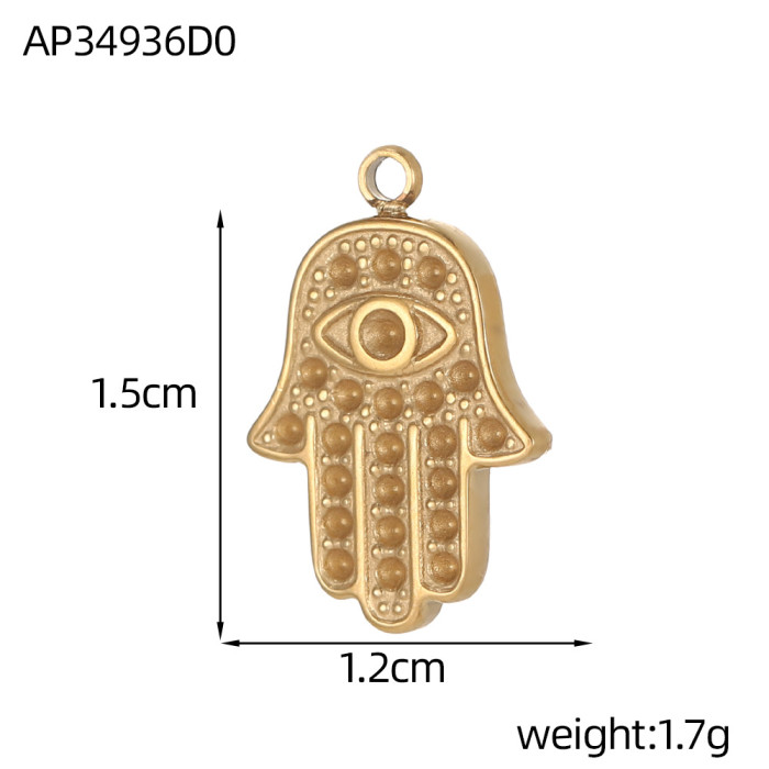 Hot Selling Stainless Steel Heart Sun Moon Cross Pendant DIY Vintage Necklace Accessories Wholesale