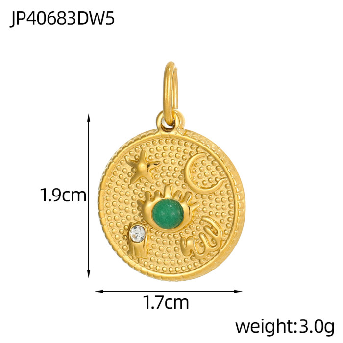 New Stainless Steel Three-Dimensional Horse Eye Demon Eye Irregular Pendant DIY Jewelry Accessories Wholesale, Necklaces