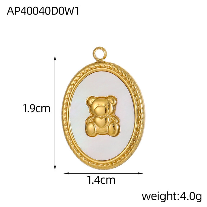 European and American Cross-Border Hot Sale Stainless Steel Ocean Style Moon Pendant Beach Style DIY Necklace Bracelet Accessories Wholesale