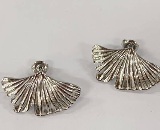 New NS Internet Celebrity Style Trendy Earrings Irregular Maple Leaf Stainless Steel 14K Gold Stud Earrings Fashionab...