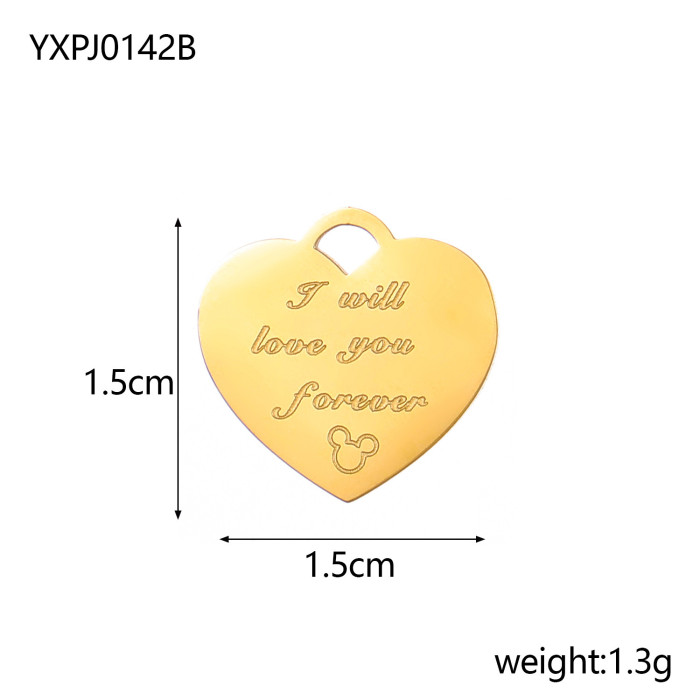 Hot Selling Fashion Simple Light Luxury Heart Pendant Earrings Necklace Bracelet DIY Accessories Heart