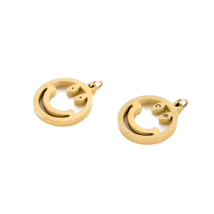 Hot Selling Geometric Stainless Steel Jewelry Accessories DIY Round Disc Round Tag Non-Fading Pendant Jewelry Wholesale