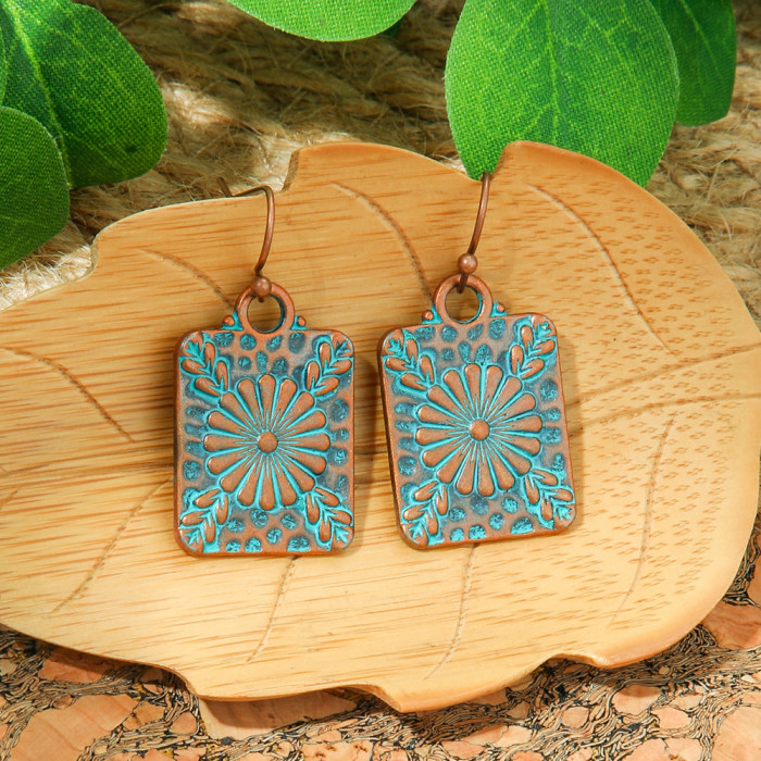 Cross-Border Hot-Selling Bohemian Vacation Style Metal Earrings Vintage Ethnic Style Handmade Earrings High-End Earrings