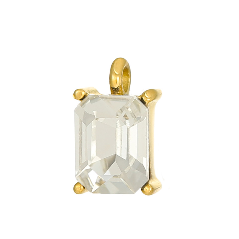 Light Luxury Water Drop Square Micro Inlaid Zircon DIY Pendant Necklace for Women Exquisite Versatile Rhombus Bracelet Jewelry Pendant