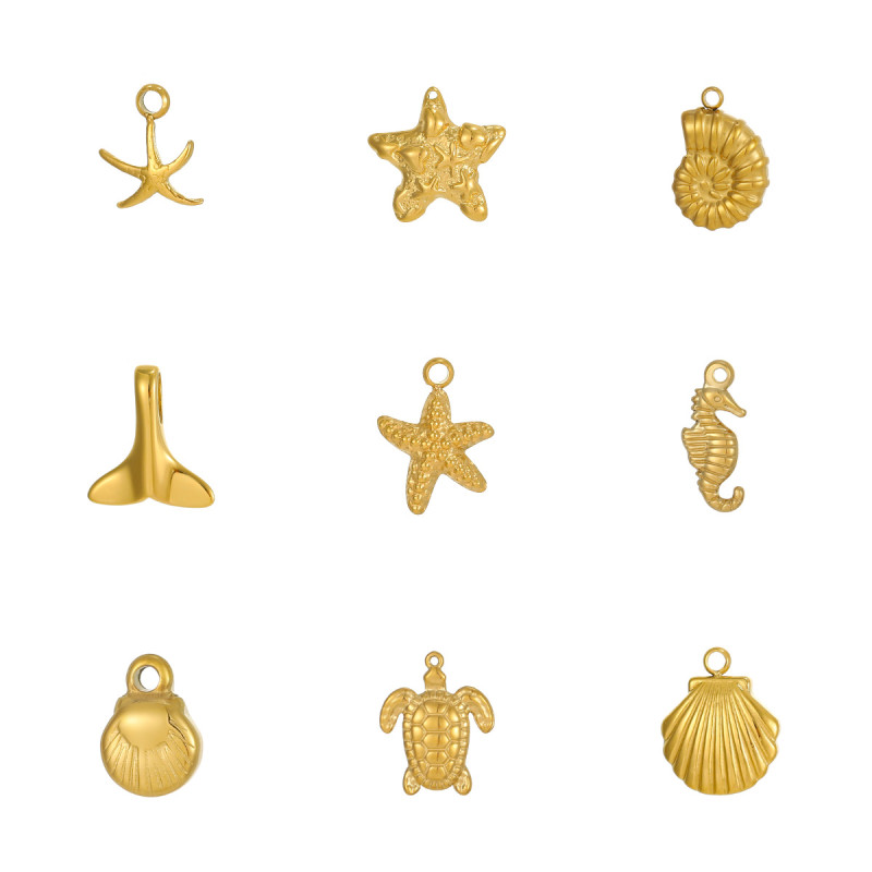 Cross-Border European and American Fashion Personality Ocean Series Shell Fish Dolphin DIY Accessories Jewelry Wholesale