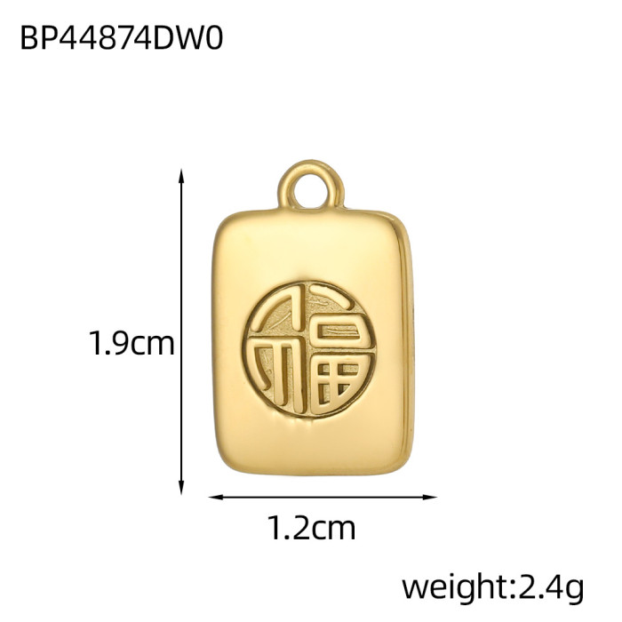 New Stainless Steel Ruyi Auspicious Pendant for Women Vintage Style Silver DIY Necklace Bracelet Wristband Versatile...