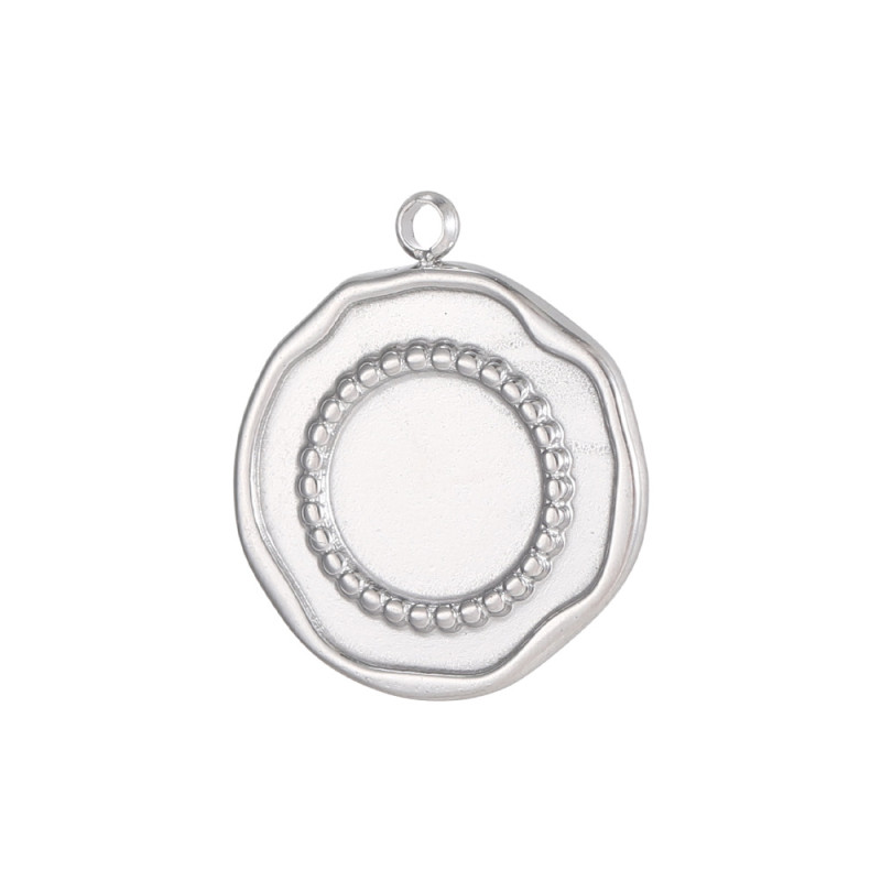 Exaggerated Stainless Steel Geometric Spiral Oval Hollow Pendant DIY Small Hanging Earrings Jewelry Accessories Wholesale