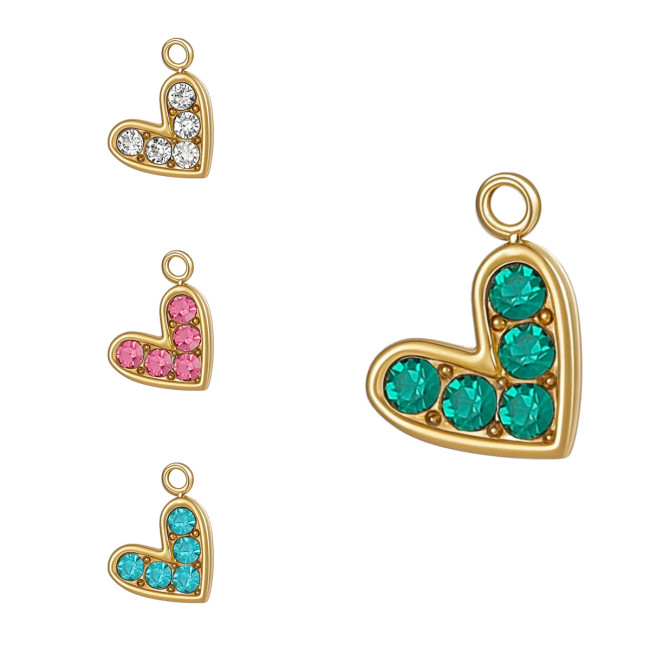 European and American Cross-Border DIY Necklace Earrings Jewelry Pendant Cross-Border Versatile Light Luxury Stainless Steel Accessories Pendant