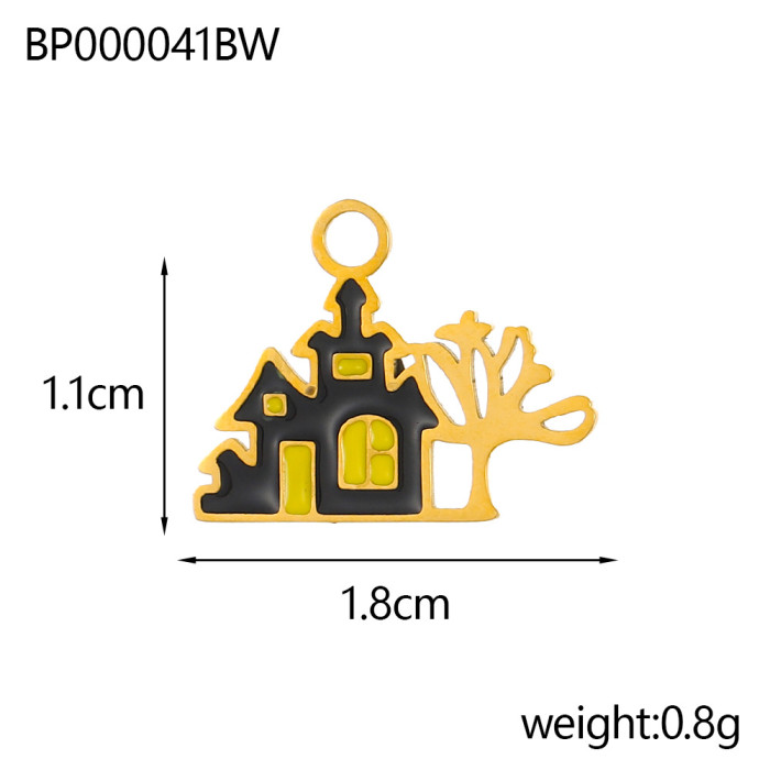 Halloween Cross-Border Amazon Stainless Steel Oil-Drip Bat Trick or Treat Pendant Hanging Decoration Accessories