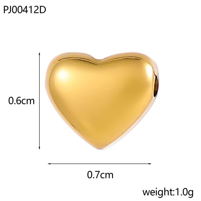 Smooth Heart Star Pentagram Simple Stainless Steel Accessories DIY Handmade Jewelry Earrings Necklace Pendant Materials