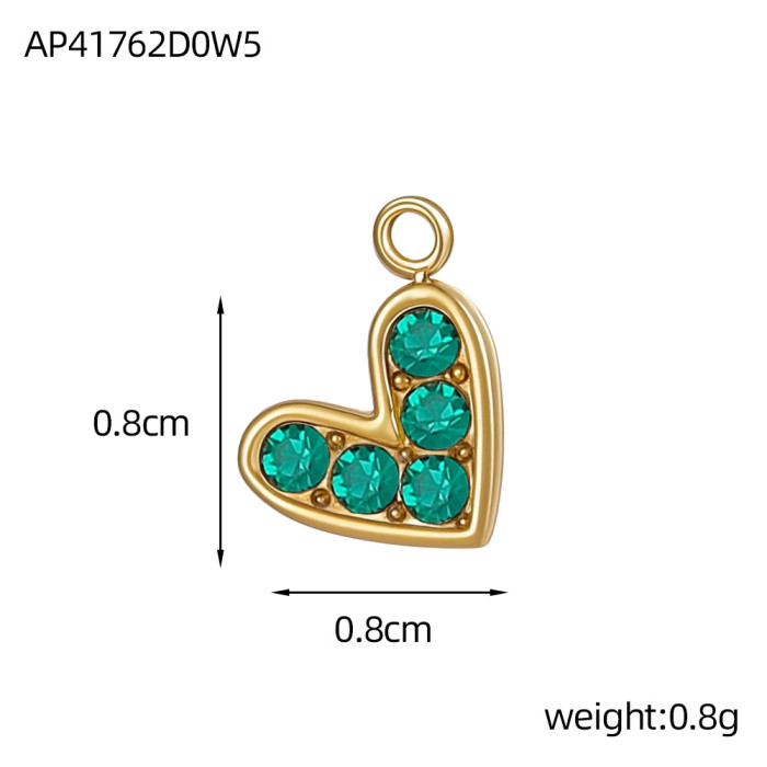 European and American Cross-Border DIY Necklace Earrings Jewelry Pendant Cross-Border Versatile Light Luxury Stainless Steel Accessories Pendant