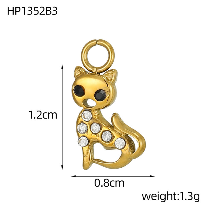 European and American Cross-Border Hot-Selling Fashion Simple Light Luxury Versatile Stainless Steel Animal Plant DIY Accessories Jewelry Wholesale
