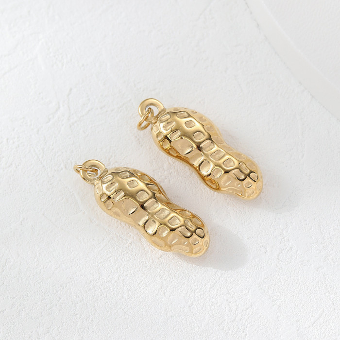 Factory Direct Stainless Steel Hydraulic Peanut Pendant Bracelet Necklace Accessories Stainless Steel Small Pendant Wholesale