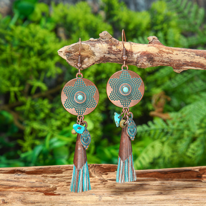 Hot-Selling Vintage Earrings Multi-Piece Set Fashion Ethnic Style Personality Geometric Earrings Versatile Jewelry De...