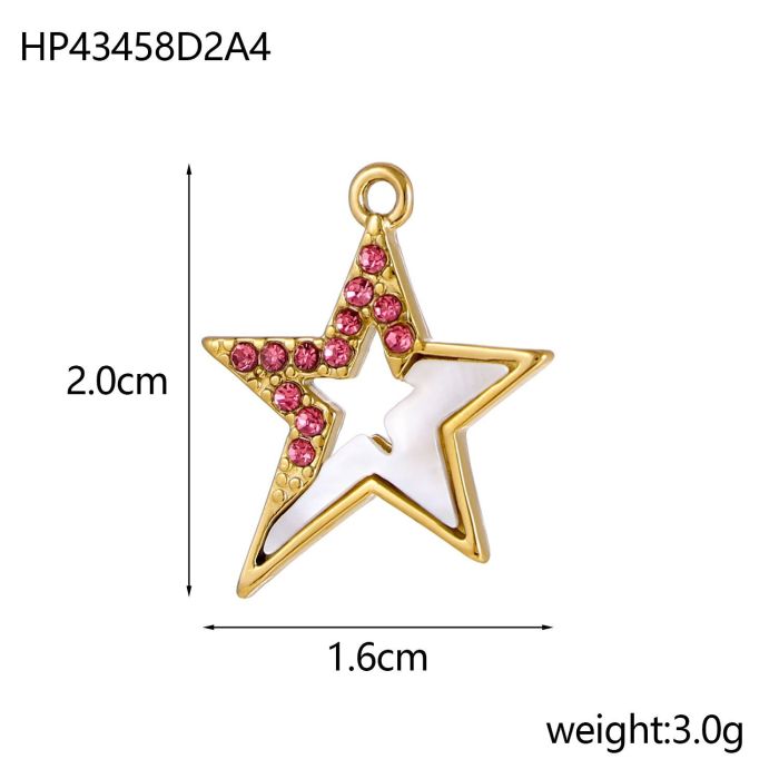 Foreign Trade Hot Selling Stainless Steel Accessories Pendant Retro Jewelry Heart Ocean Pentagram Plant Accessories Pendant Wholesale